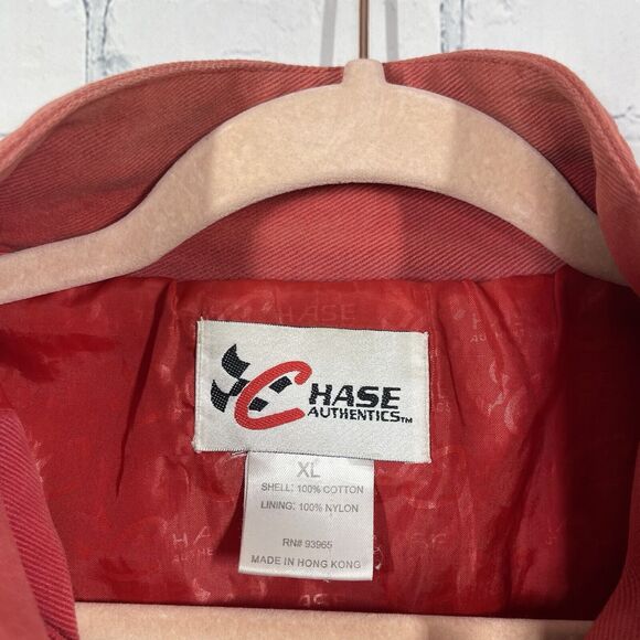 Vintage Chase Authentics Nascar Budweiser Dale Earnhardt Jr Bomber Jacket Men XL - Picture 3 of 16